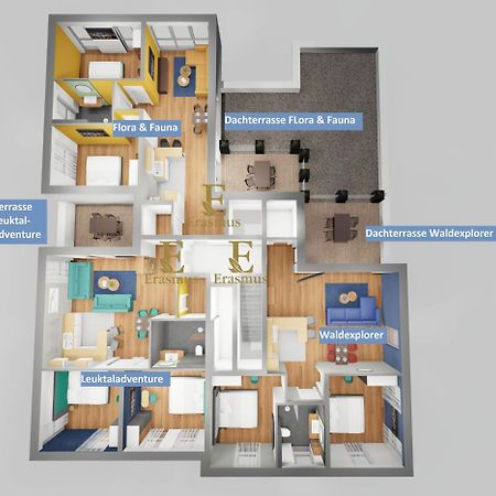 Erasmus Lodge - Ferienwohnungen Zum Wohlfuehlen Trassem Buitenkant foto